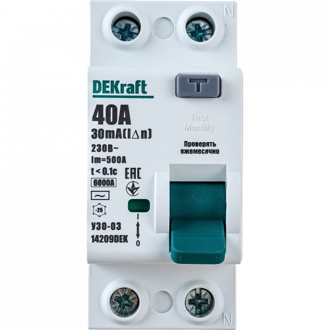 Выключатель дифференциального тока DEKRAFT УЗО-03 14209DEK
